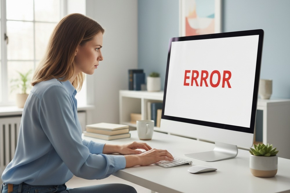 Avelix IT Services diagnosing and fixing a computer error for a client-